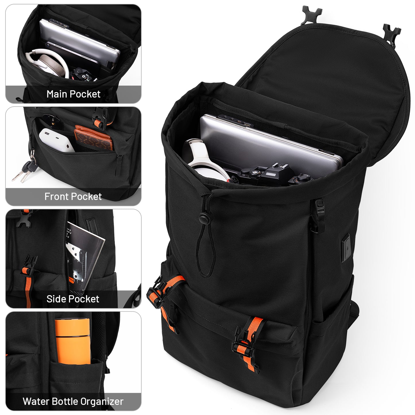 Flap Vintage Laptop Backpack