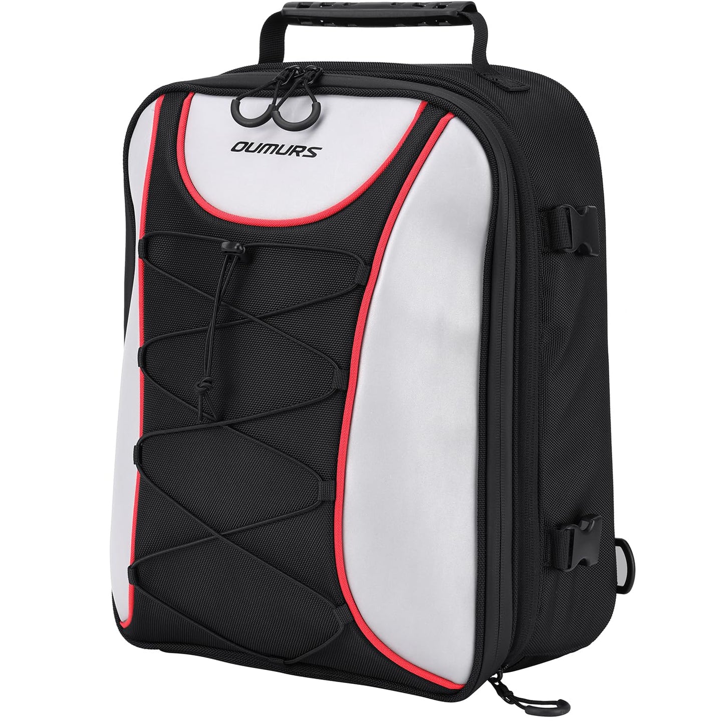Oumurs 22L-34L Motorcycles Tail Bag,Reflective Backpack 1680D Oxford Motorcycle Bags Back Seat Luggage Bags