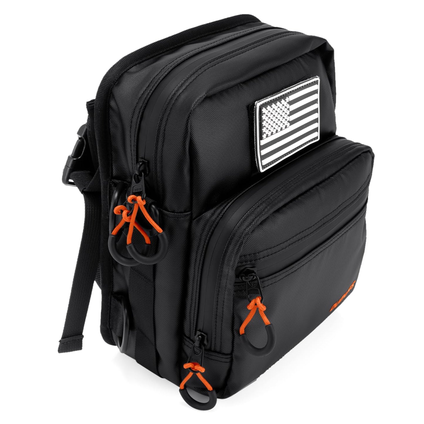 Oumurs Motorcycle Handlebar Bags,Water-resistant Universal Bar bag American Flag Sissy Bar Bag Front Fork Storage Accessory Bag, For Softail Dyna Sportsters Dirt Bike Scooter E-bike Bicycle