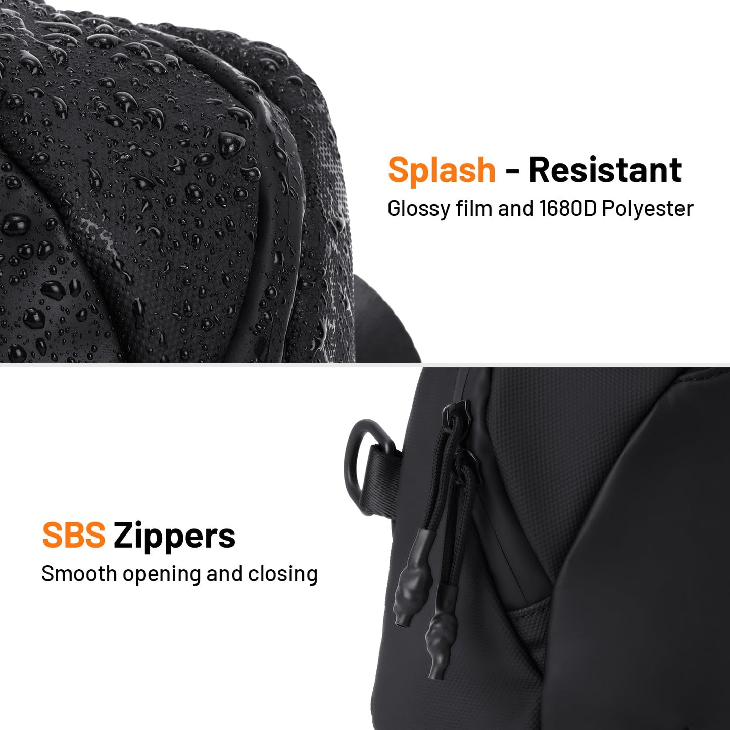 Oumurs 4L Crossbody Bag Sling Backpack for Men and Women