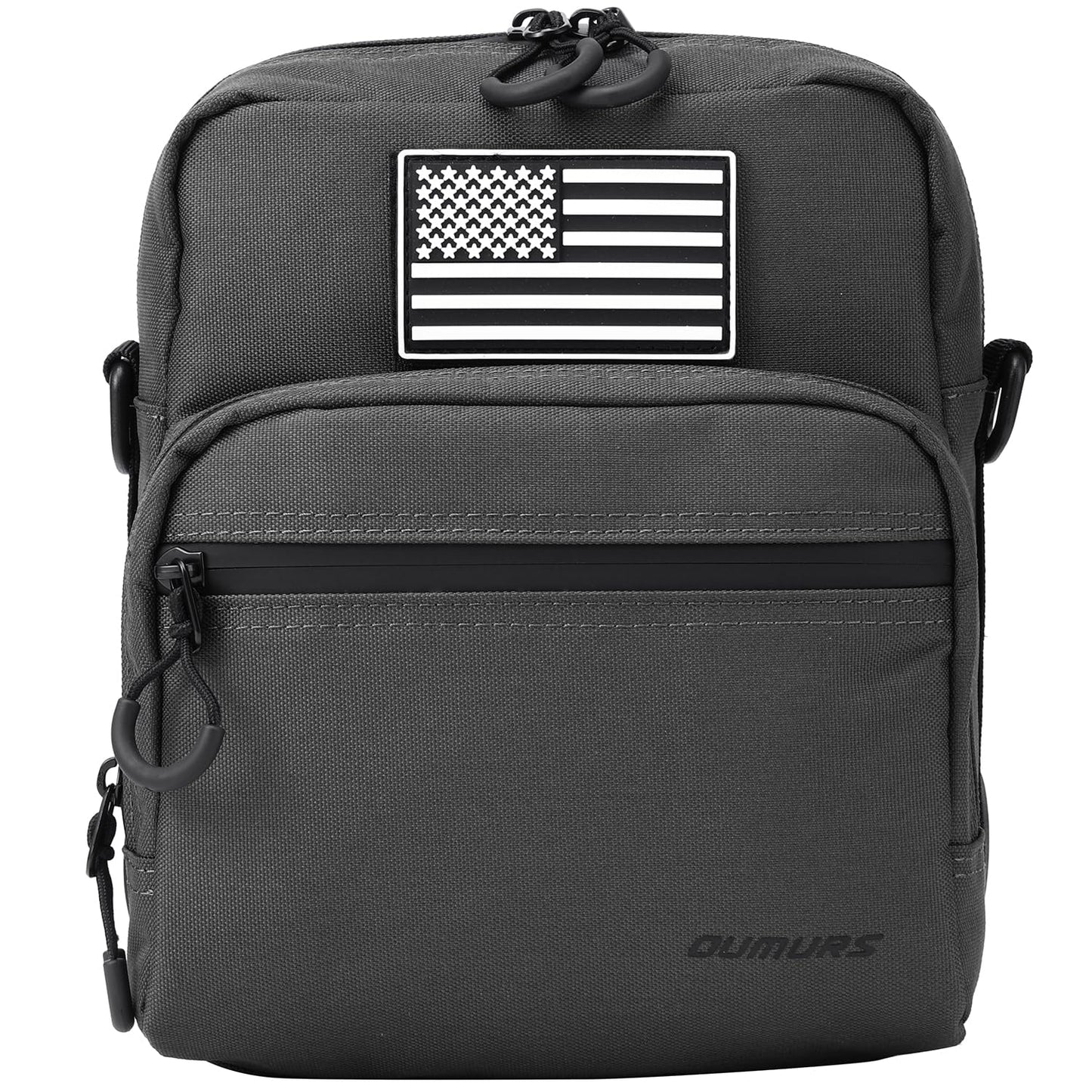 Oumurs Motorcycle Handlebar Bags,600D Nylon Water-resistant Universal Bar bag American Flag Sissy Bar Bag