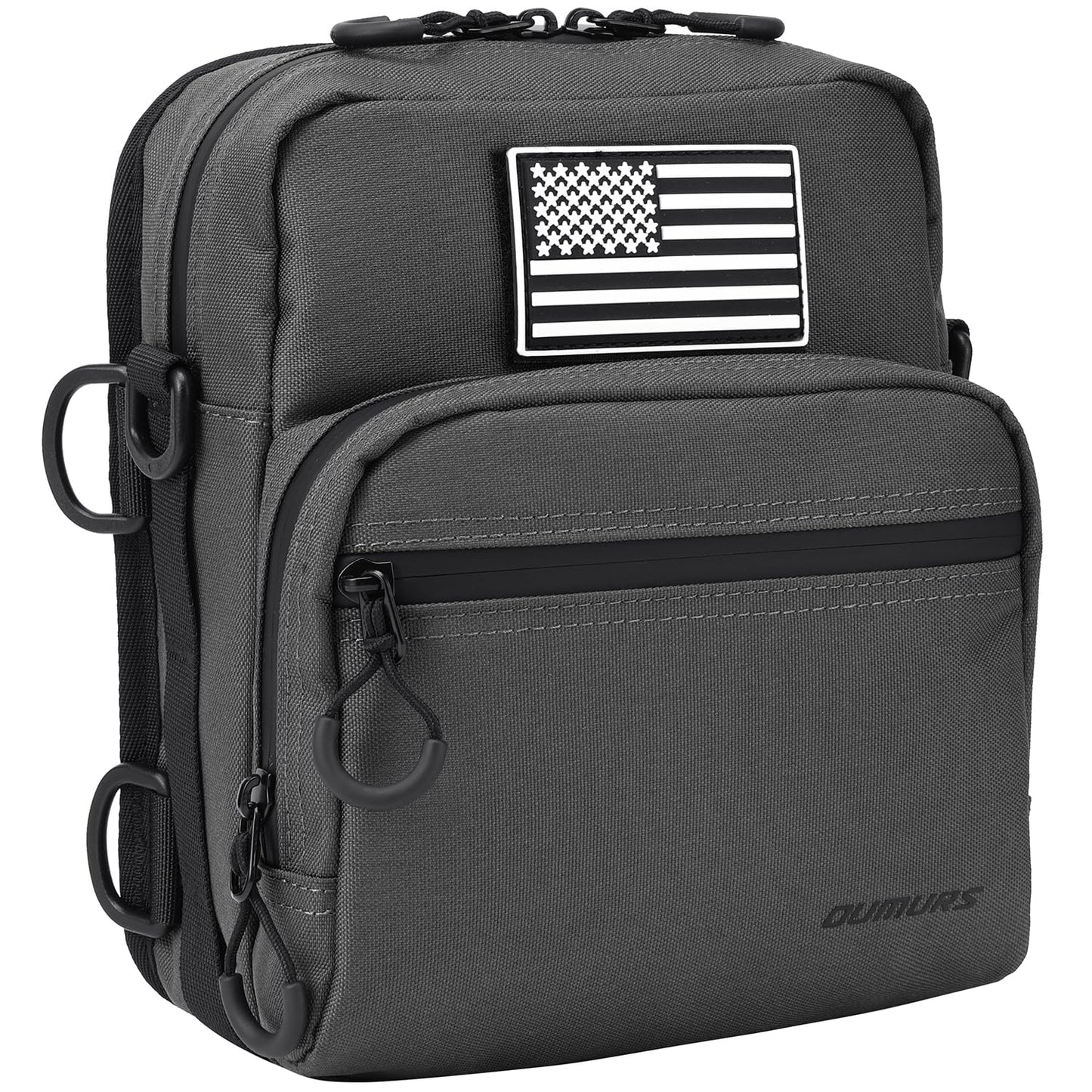 Oumurs Motorcycle Handlebar Bags,600D Nylon Water-resistant Universal Bar bag American Flag Sissy Bar Bag