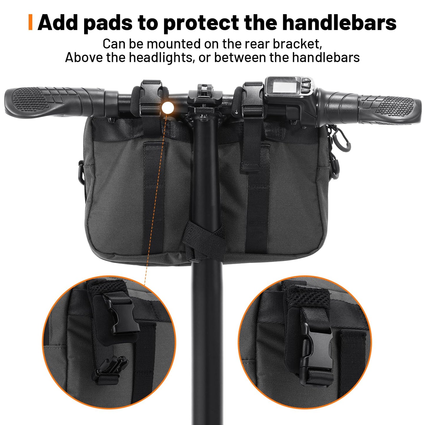 Motorcycle Handlebar Bag,600D Nylon Oxford Universal Bar bag American Flag Sissy Bar Bag Front Fork Storage Accessory Bag