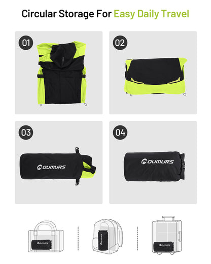 Motorcycle Rain Suit Black Green