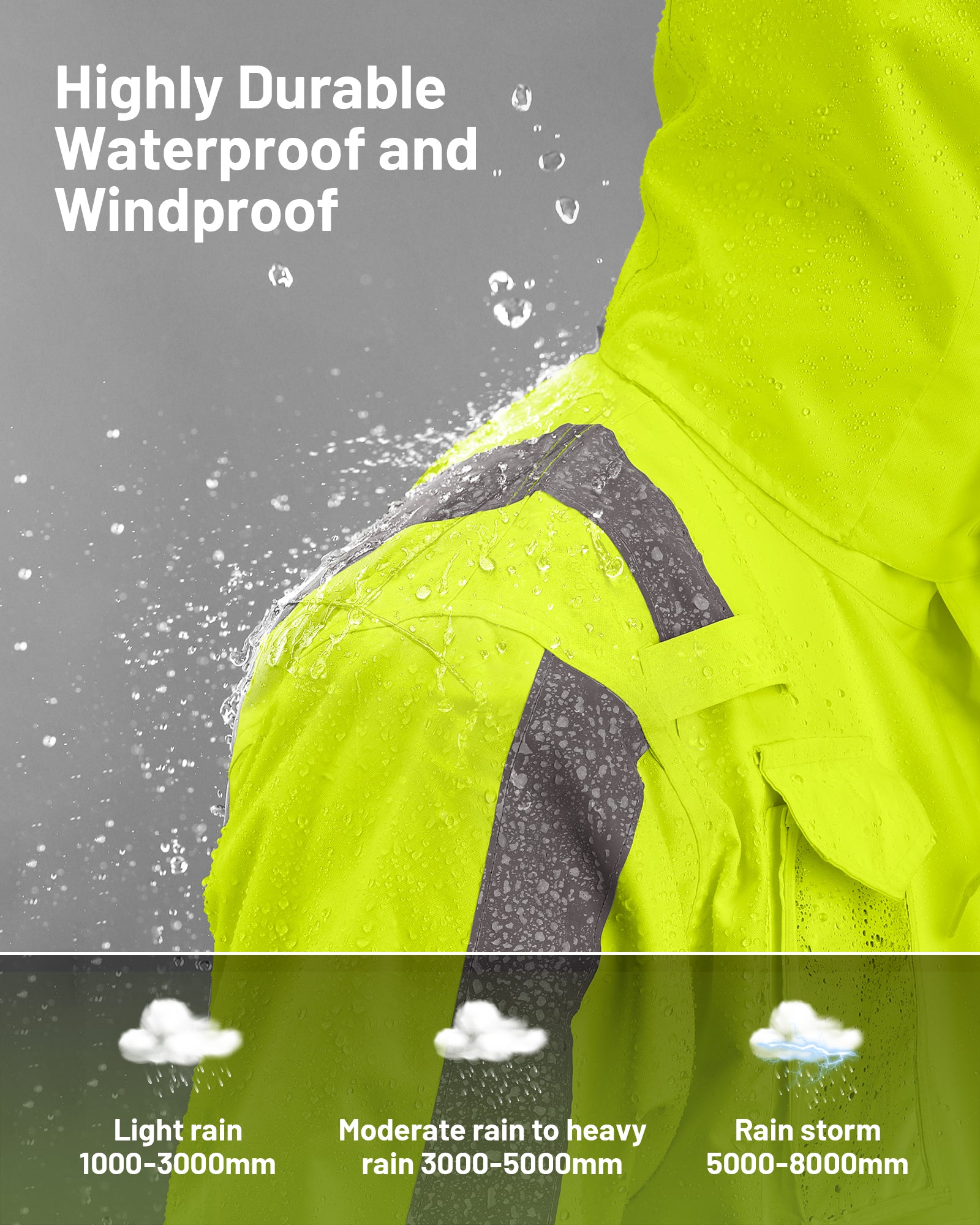 300D Hi Vis Rain Gear