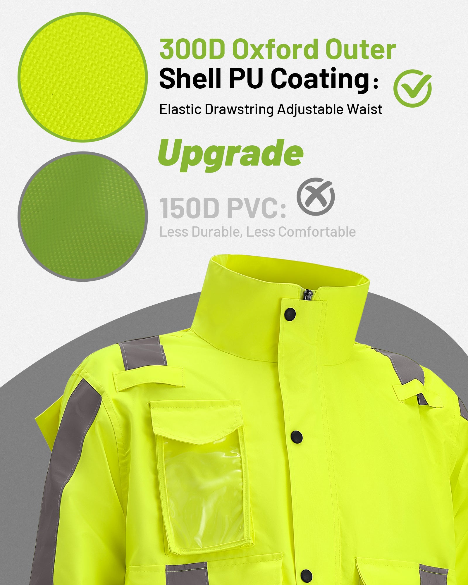 300D Hi Vis Rain Gear