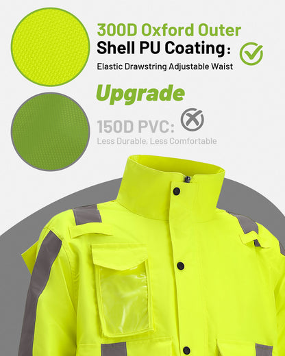 300D Hi Vis Rain Gear