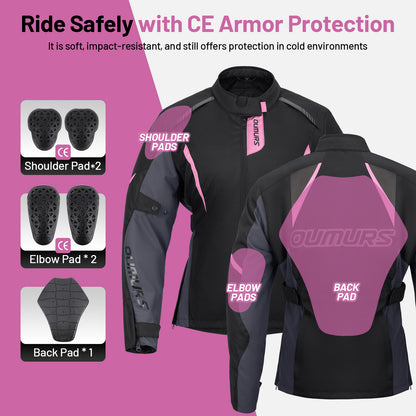 Motorcycle Jacket Black Pink