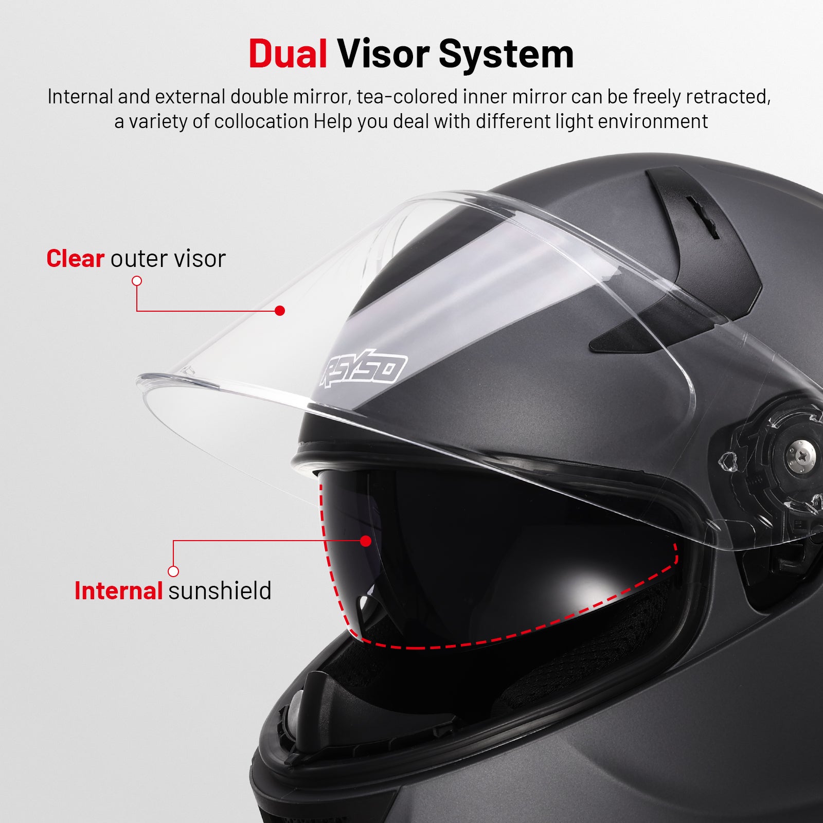 Dual Visor Full Face Motorcycle Helmet