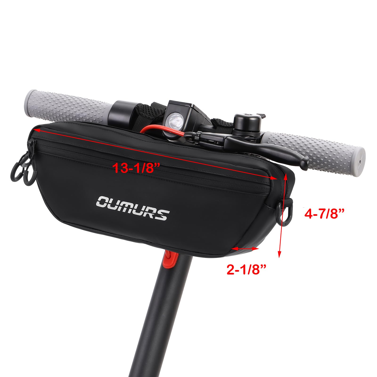 Oumurs Universal Motorcycle Handlebar Bag Water-resistant Bicycle Handlebar Bag Reflective Front Storage Bag