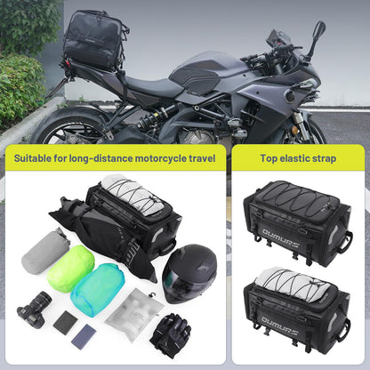 OUMURS Waterproof Motorcycle tail Bag With Rain Cover,45-60L Expandable Large Capacity