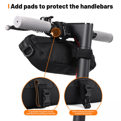 Oumurs Universal 1680D Motorcycle handlebar bag Water-resistant Reflective Bicycle Handle bar BagFront Storage Bag