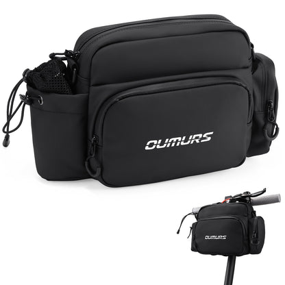 Oumurs Universal 1800D Motorcycle Handlebar Bag Water-resistant Sissy Bar Bag Reflective