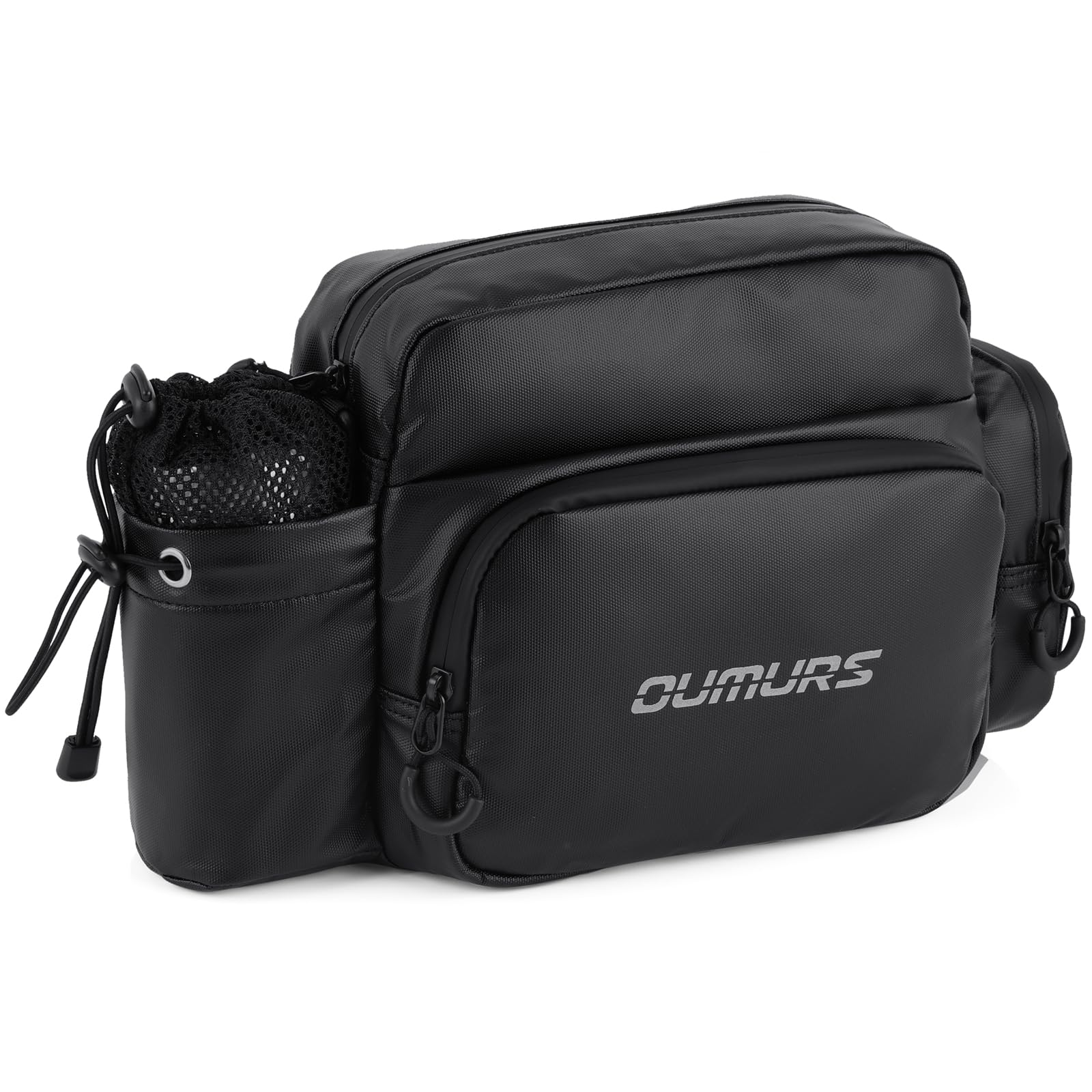 OUMURS Universal Motorcycle Handlebar Bag Water-resistant Sissy Bar Bag Reflective Bar Bag