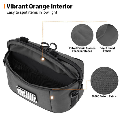 Motorcycle Handlebar Bag,600D Nylon Oxford Universal Bar bag American Flag Sissy Bar Bag Front Fork Storage Accessory Bag