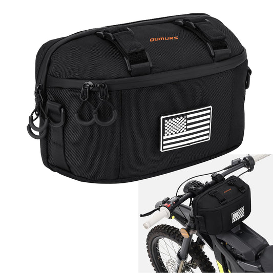 Oumurs Motorcycle Handlebar Bag,1680D Water-resistant Universal Bar bag American Flag Sissy Bar Bag