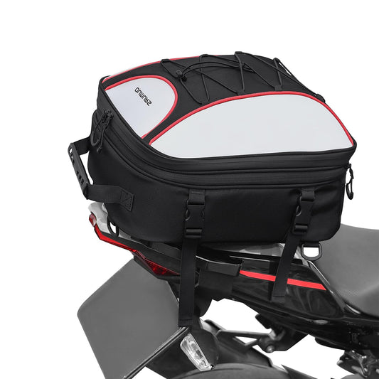 Oumurs 22L-34L Motorcycles Tail Bag,Reflective Backpack 1680D Oxford Motorcycle Bags Back Seat Luggage Bags