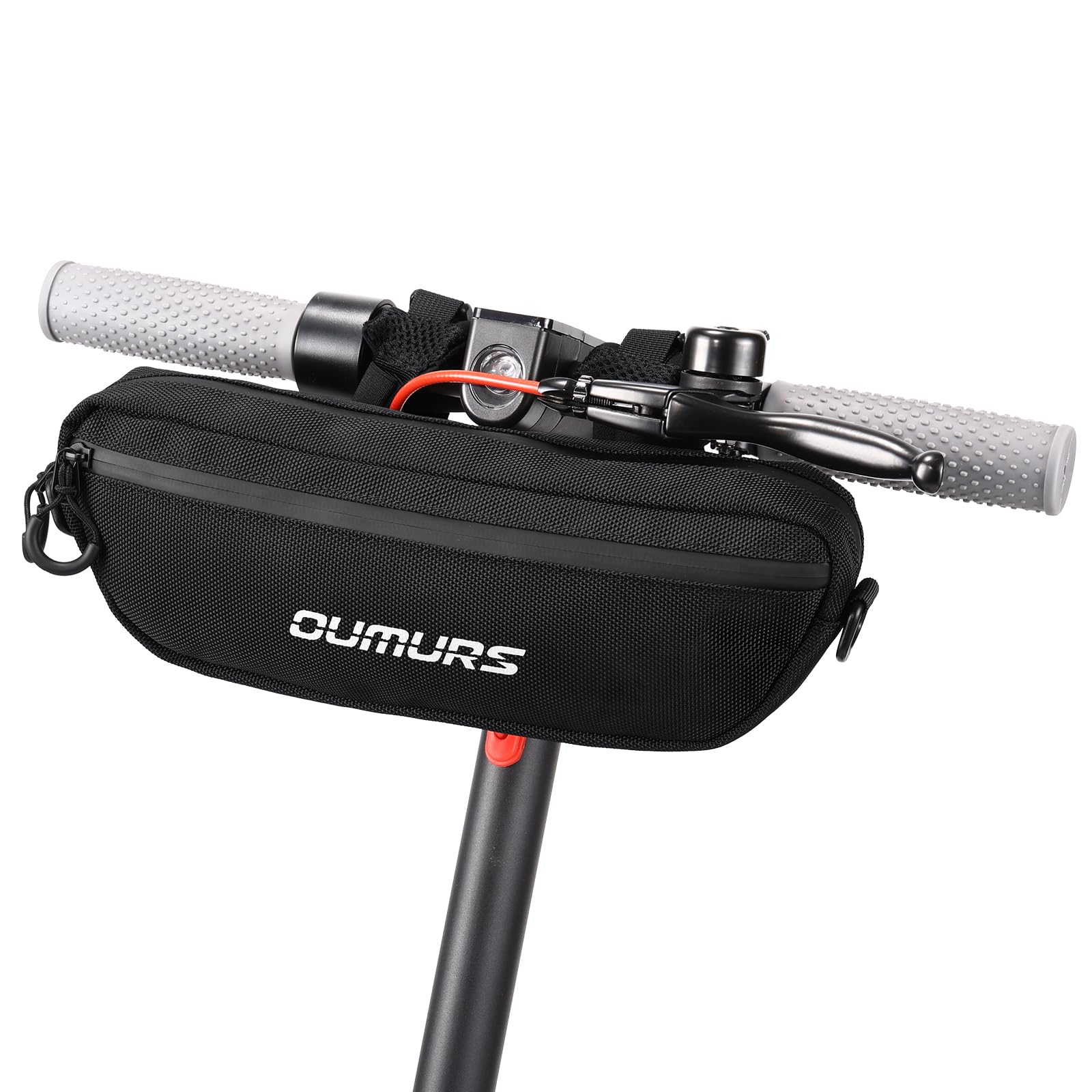 Oumurs Universal 1680D Motorcycle handlebar bag Water-resistant Reflective Bicycle Handle bar BagFront Storage Bag
