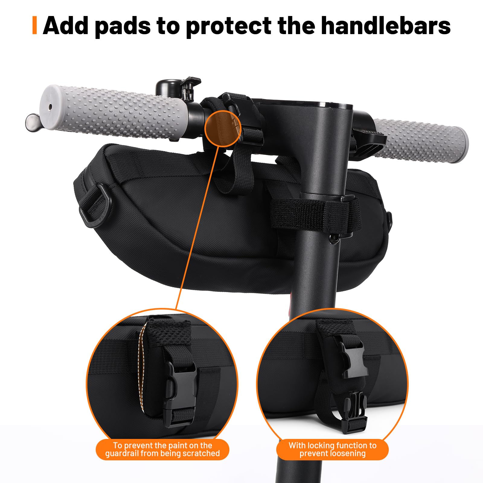 Oumurs Universal 1800D Motorcycle handlebar bag Water-resistant Reflective Bicycle Handle bar Bag