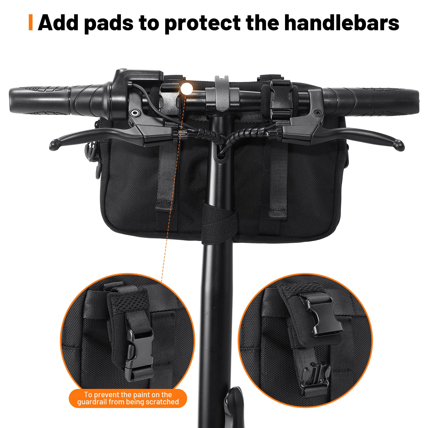 Oumurs Motorcycle Handlebar Bag,1680D Water-resistant Universal Bar bag American Flag Sissy Bar Bag