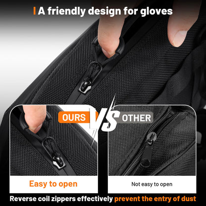 Oumurs Motorcycle Handlebar Bag 1680D Water-Resistant 18L,Sissy Bar Bag Bike