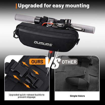 Oumurs Universal 1680D Motorcycle handlebar bag Water-resistant Reflective Bicycle Handle bar BagFront Storage Bag