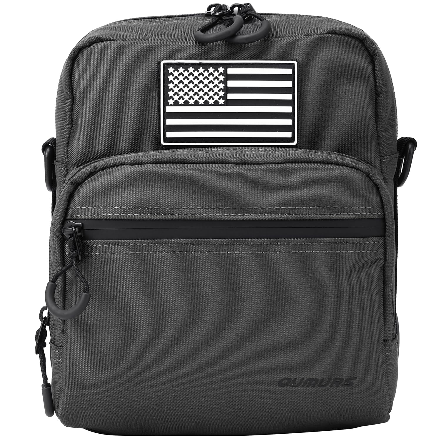 Oumurs Motorcycle Handlebar Bags,600D Nylon Water-resistant Universal Bar bag American Flag Sissy Bar Bag