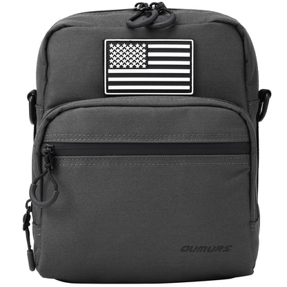 Oumurs Motorcycle Handlebar Bags,600D Nylon Water-resistant Universal Bar bag American Flag Sissy Bar Bag