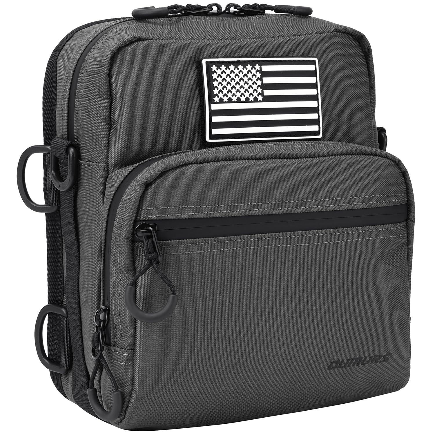 Oumurs Motorcycle Handlebar Bags,600D Nylon Water-resistant Universal Bar bag American Flag Sissy Bar Bag