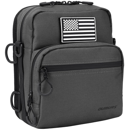Oumurs Motorcycle Handlebar Bags,600D Nylon Water-resistant Universal Bar bag American Flag Sissy Bar Bag