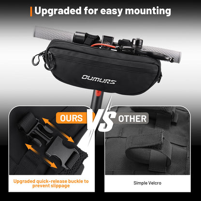 Oumurs Universal 1800D Motorcycle handlebar bag Water-resistant Reflective Bicycle Handle bar Bag