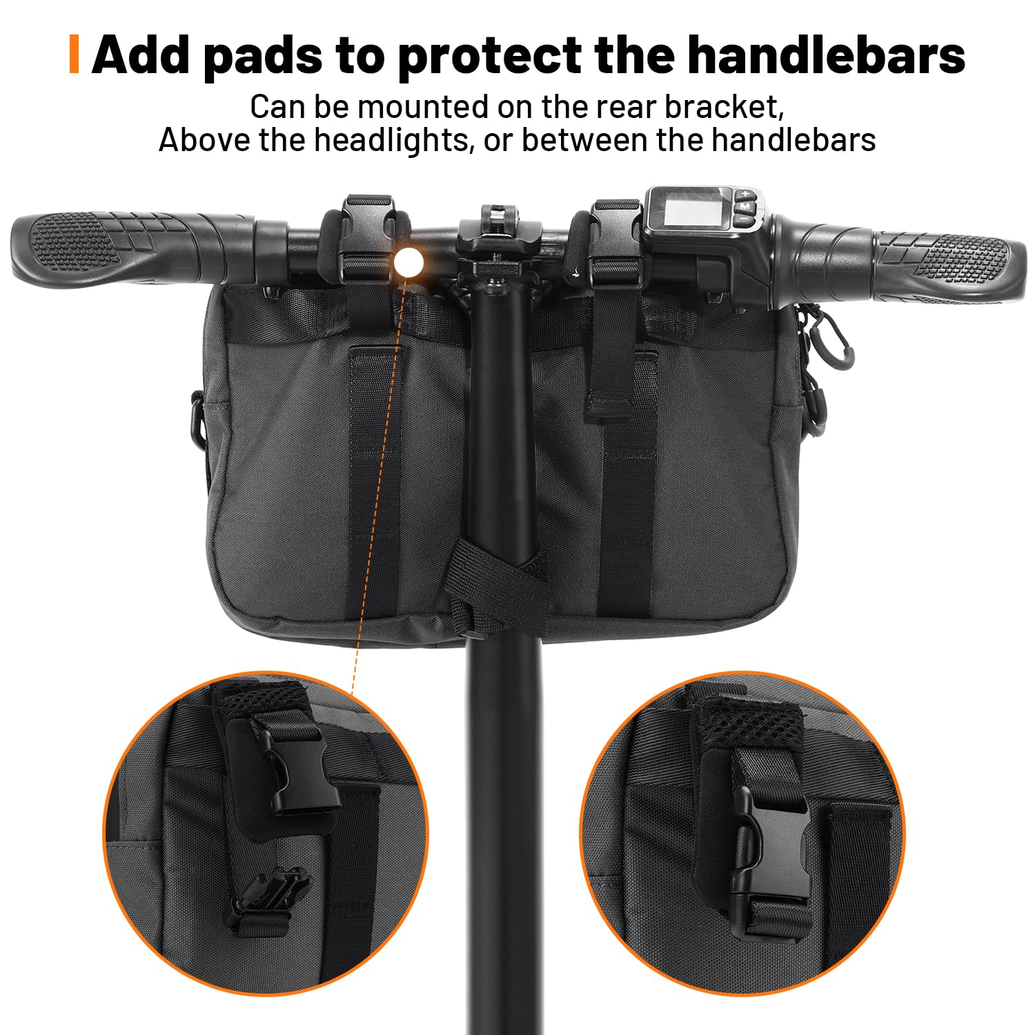 Motorcycle Handlebar Bag,600D Nylon Oxford Universal Bar bag American Flag Sissy Bar Bag Front Fork Storage Accessory Bag