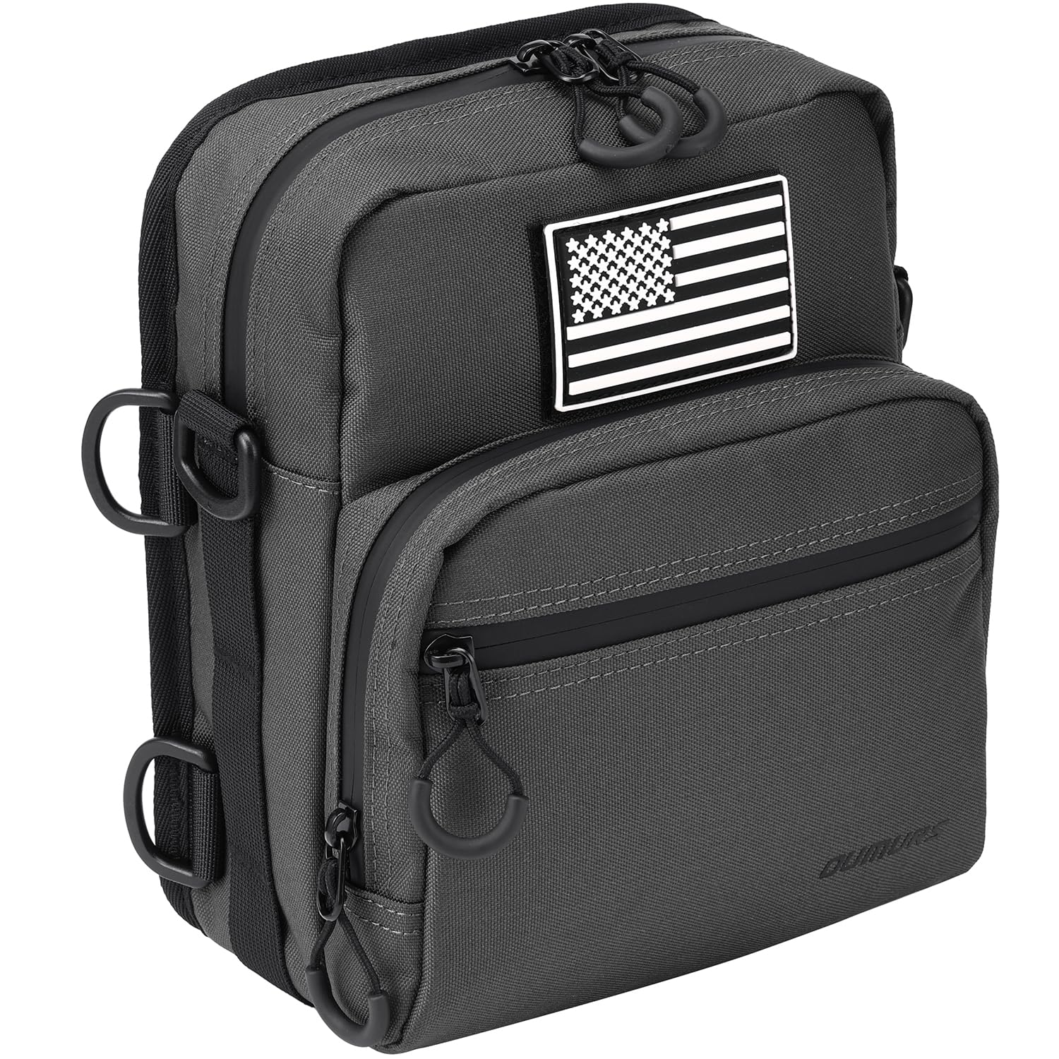Oumurs Motorcycle Handlebar Bags,600D Nylon Water-resistant Universal Bar bag American Flag Sissy Bar Bag