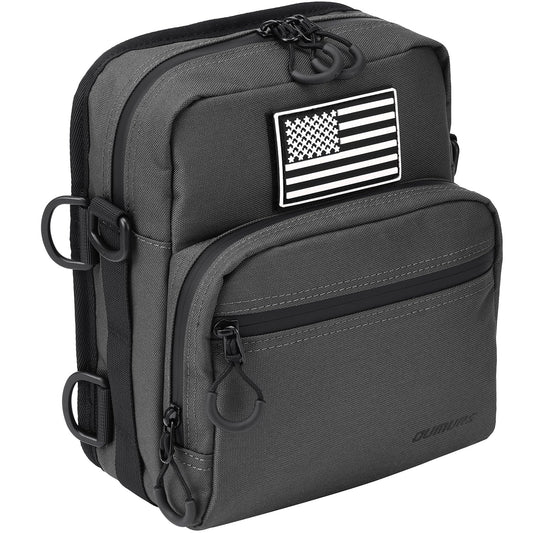 Oumurs Motorcycle Handlebar Bags,600D Nylon Water-resistant Universal Bar bag American Flag Sissy Bar Bag
