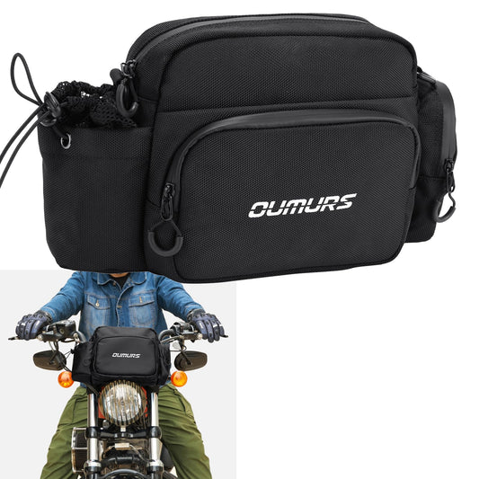 Oumurs Motorcycle Handlebar Bag 1680D Water-Resistant 18L,Sissy Bar Bag Bike