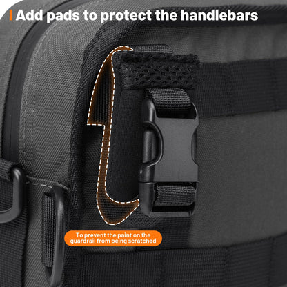Oumurs Motorcycle Handlebar Bags,600D Nylon Water-resistant Universal Bar bag American Flag Sissy Bar Bag