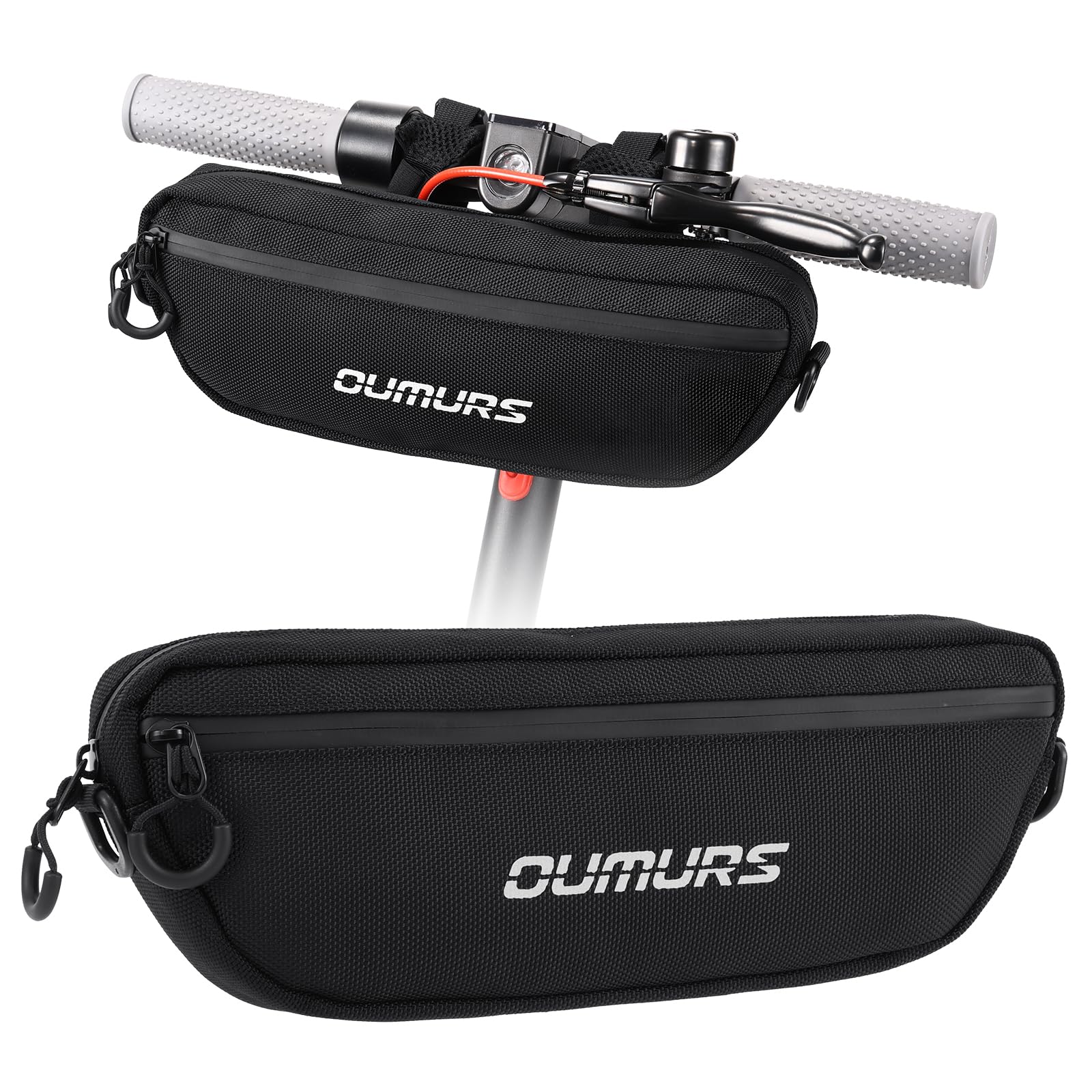 Oumurs Universal 1680D Motorcycle handlebar bag Water-resistant Reflective Bicycle Handle bar BagFront Storage Bag