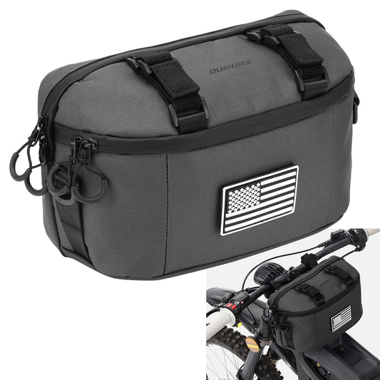 Motorcycle Handlebar Bag,600D Nylon Oxford Universal Bar bag American Flag Sissy Bar Bag Front Fork Storage Accessory Bag