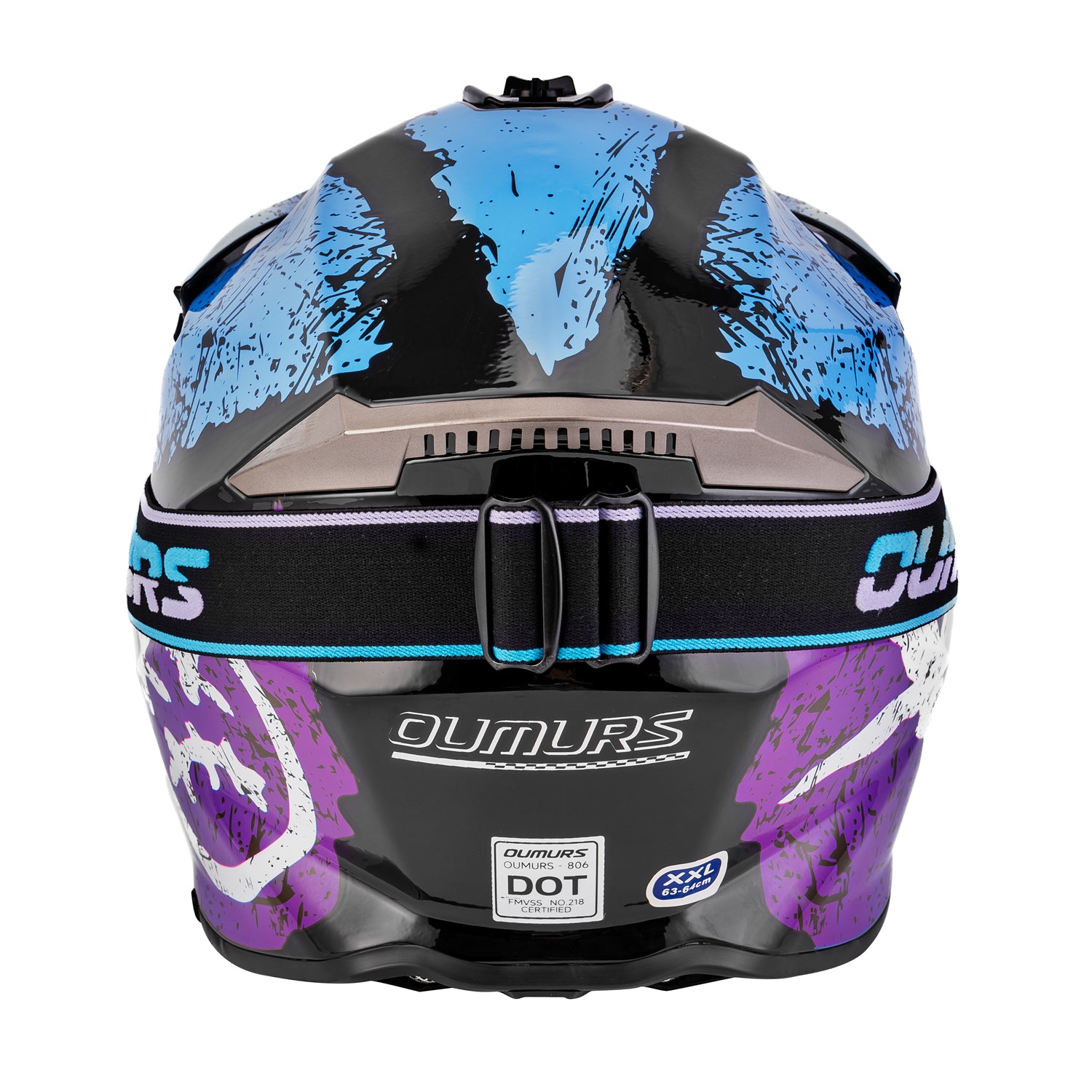 Adult ATV Dirt Bike Helmet Crazy Blue
